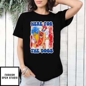 Here For Hot Dog Independence Day Hot Dog President T-Shirt