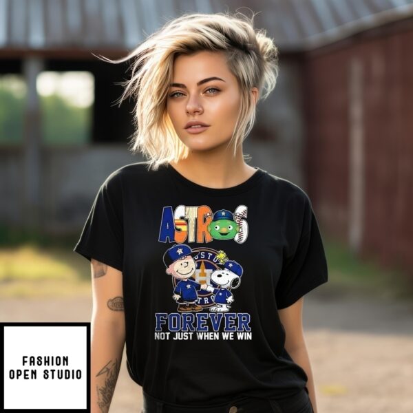 Houston Astros Peanuts Forever Not Just When We Win Vintage T-Shirt