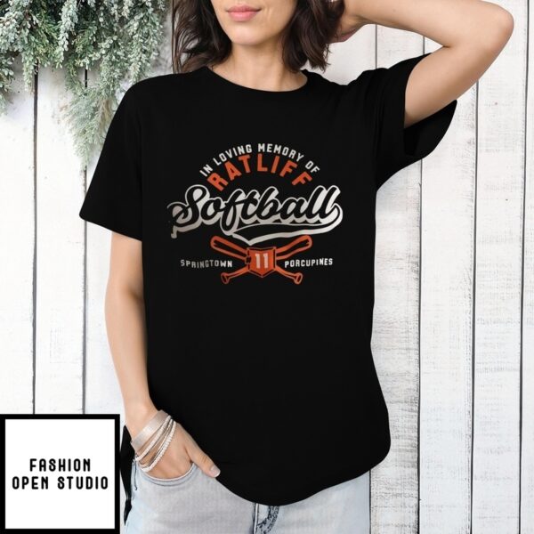 In Loving Memory Of Batlife Softball Springtown Porcupines 11 T-Shirt