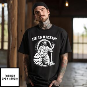 Jesus Bunny He Is Rizzin Easter T-Shirt