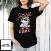 Lazy Unicorn In Sunglasses Born To Sparkle Not To Work T-Shirt