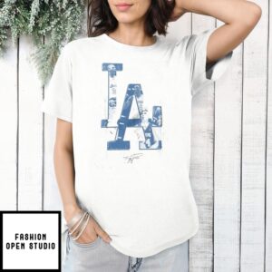 Los Angeles Big Logo Players Signatures T-Shirt