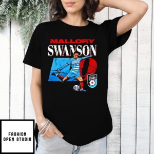 Mallory Swanson 9 Chicago Stars Fc Cracked Illustration Design T-Shirt
