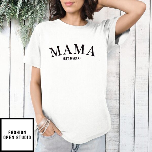 Mama Est Mother’S Day Embroidered Sweatshirt
