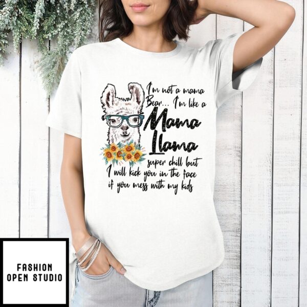 Mama Llama Mom Mothers Day Bear T-Shirt
