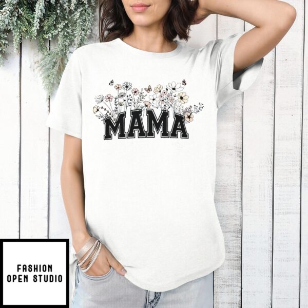 Mama Mothers Day Mom Est 2023 Baby Shower T-Shirt