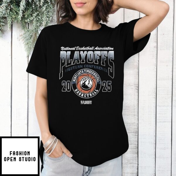 Minnesota Timberwolves Basketball 2025 Playoff Participant Franklin T-Shirt