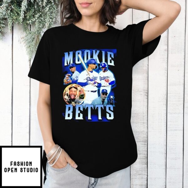 Mookie Betts Los Angeles Dodgers Player Vintage Bootleg Style T-Shirt