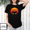 Mother’S Day Funny Gift Ideas Apparel Cat Face Sunset Tshirt