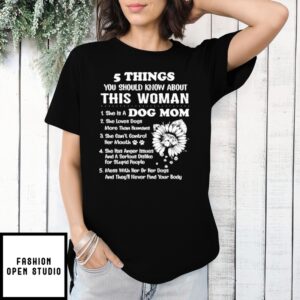 Mother’S Day Funny Gift Ideas Apparel Cool Retro Dog Mom Fact Printed T-Shirt Pitbull Lovers Mom Bir T-Shirt