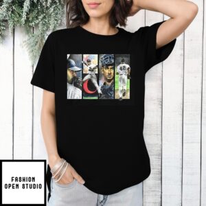 New York Yankees The Core Four Collage Art T-Shirt