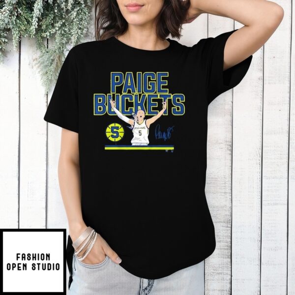 Paige Bueckers Uconn Huskies Buckets Stripe Signature T-Shirt