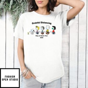 Peanuts Grateful Distancing Stay At Home T-Shirt
