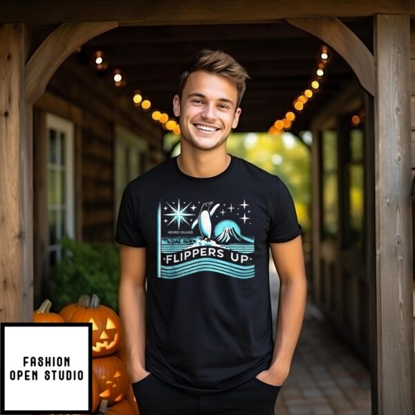 Penguins Heard Island Flippers Up T-Shirt