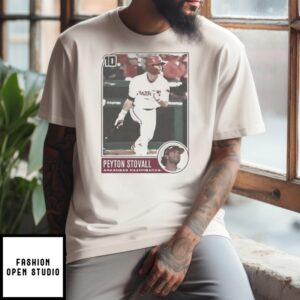 Peyton Stovall Baseball Card Arkansas Razorbacks T-Shirt