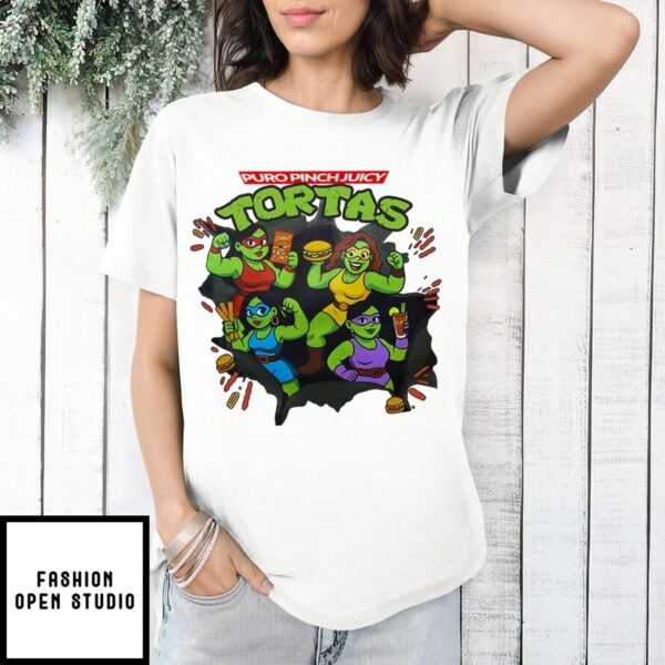 Puro Pinche Juicy Tortas Mexican Food Latina Superhero T-Shirt