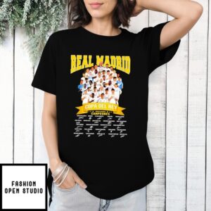 Real Madrid Campeones Fc Copa Del Rey 2024 2025 Champions Signature T-Shirt