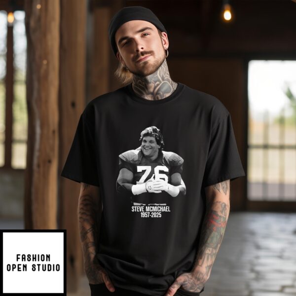 Rip Nfl Super Bowl Champion And Hall Of Famer Steve Mcmichael 1957-2025 T-Shirt