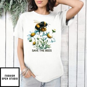 Save The Bees On Flower 2025 T-Shirt