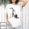 Siamese Cat Stretching Watercolor Siamese Cat Illustration Japan T-Shirt