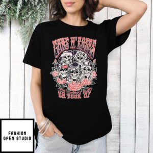 Skulls Guns N’ Roses Oh ’87 Tour Roses T-Shirt