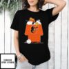 Snoopy And Woodstock Sleeping Dog House Baltimore Orioles T-Shirt