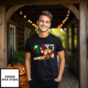 Son Goku Dragon Ball With Mexico Flag In Universe T-Shirt