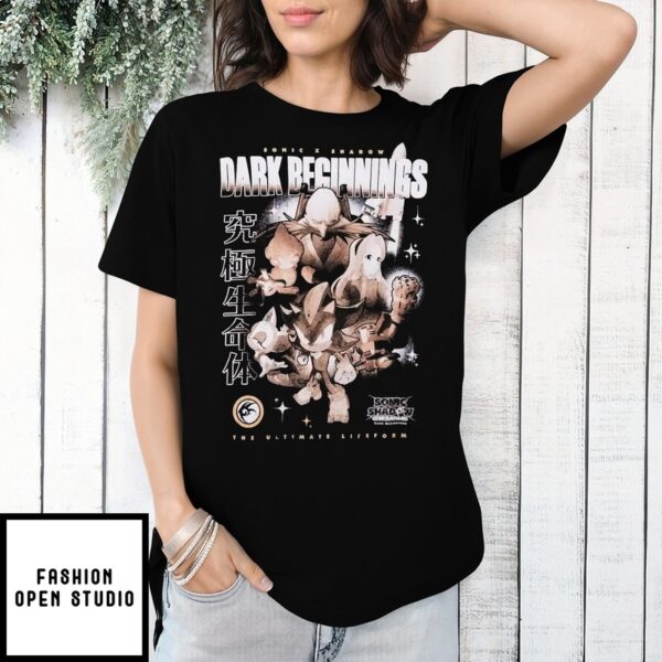 Sonic X Shadow Generations Dark Beginnings The Ultimate Lifeform Vintage Collage T-Shirt