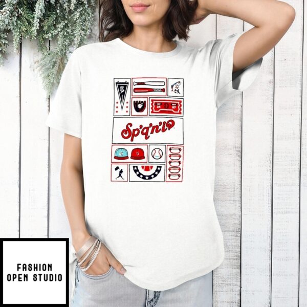 Spokane Indians Baseballism Ballpark Grid Icon T-Shirt