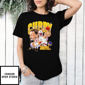 Steph Curry Golden State Warriors Player Signtature Collage Vintage T-Shirt