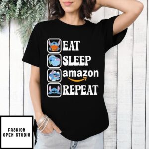 Stitch Eat Sleep Amazon Repeat T-Shirt