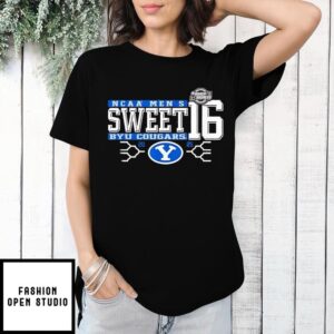 Sweet 16 BYU Cougars 2025 NCAA Men&#8217;s Basketball Championship March Madness Logo T-Shirt