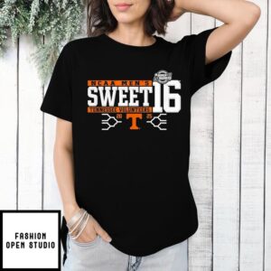 Sweet 16 Tennessee Volunteers 2025 NCAA Men&#8217;s Basketball Championship March Madness logo T-Shirt