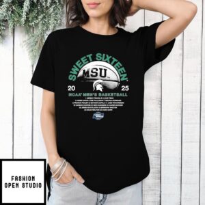 Sweet Sixteen 2025 NCAA Men’s Basketball Michigan State Spartans T-Shirt
