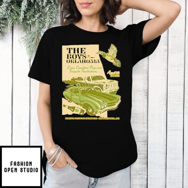 The Boys From Oklahoma Stillwater Ok 2025 Boone Pickens Stadium On April 13Th Cross Canadian Ragweed Turnpike Troubadours Vintage T-Shirt