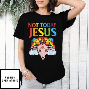 Today Not Jesus Satan Goat Lgbt T-Shirt