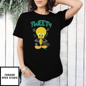 Tweety Looney Tunes I Tawt I Taw A Puddy Tat Kids Cartoon T-Shirt