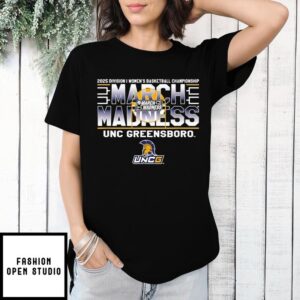 UNC Greensboro Spartans March Madness 2025 NCAA Division I Women&#8217;s Basketball Championship T-Shirt