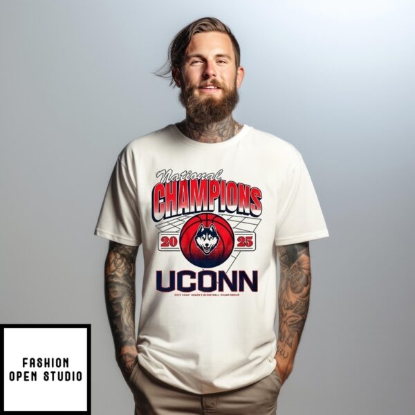Uconn Women’S Basketball 2025 Ncaa Women’S Basketball Championship Mascot T-Shirt