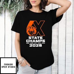Webster Groves Basketball 6X State Champs 2025 T-Shirt