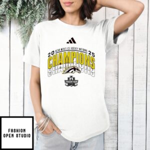 Western Michigan Broncos 2025 National Men’S Hockey Champions Frozen Four Logo T-Shirt