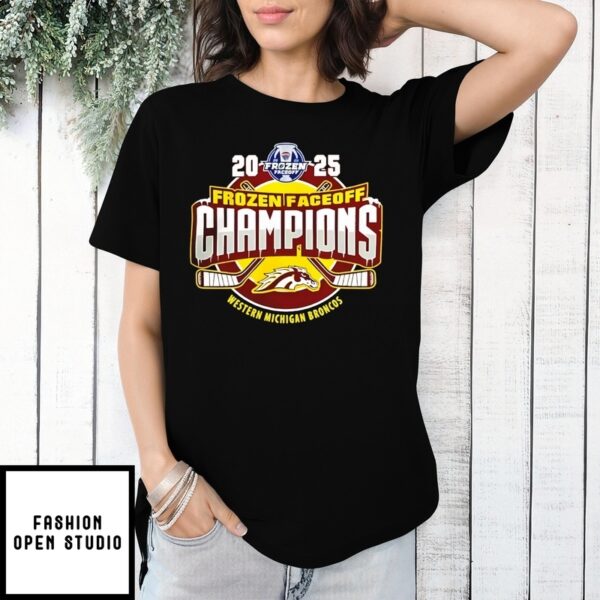 Western Michigan Broncos Men’S Ice 2025 Ncaa Division I National Champions T-Shirt