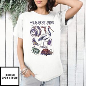 Wildlife Of Japan Animal Infographic Vintage 2025 T-Shirt