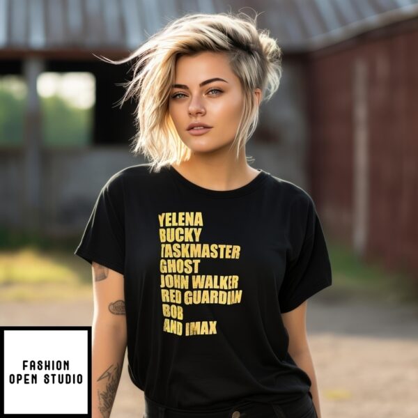Yelena Bucky Taskmaster Ghost John Walker Red Guardian Bob And Imax Vintage 2025 T-Shirt