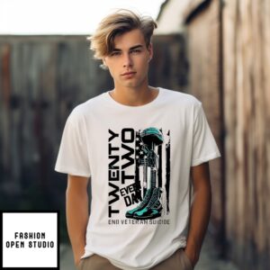 22 Everyday End Veteran Suicide Flag T-Shirt