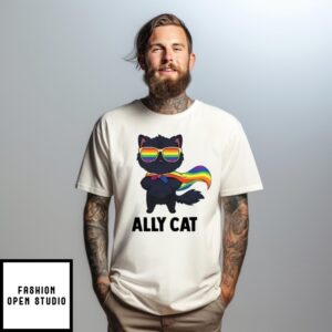 Ally Cat Pride Lgbtq T-Shirt