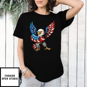 American Flag Usa Dabbing Bald Eagle Patriotic 4Th Of July T-Shirt