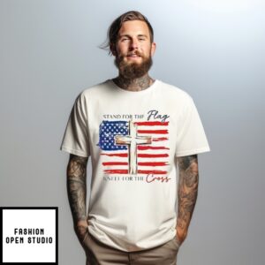 American Stand For The Flag Kneel For The Cross T-Shirt