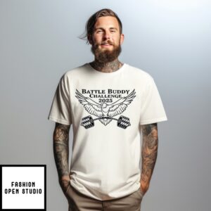 Battle Buddy Challenge 2025 Bird Dumbbells T-Shirt