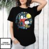 Charlie Brown Vincent Van Gogh Painting A Starry Night With Snoopy Painting The Night T-Shirt
